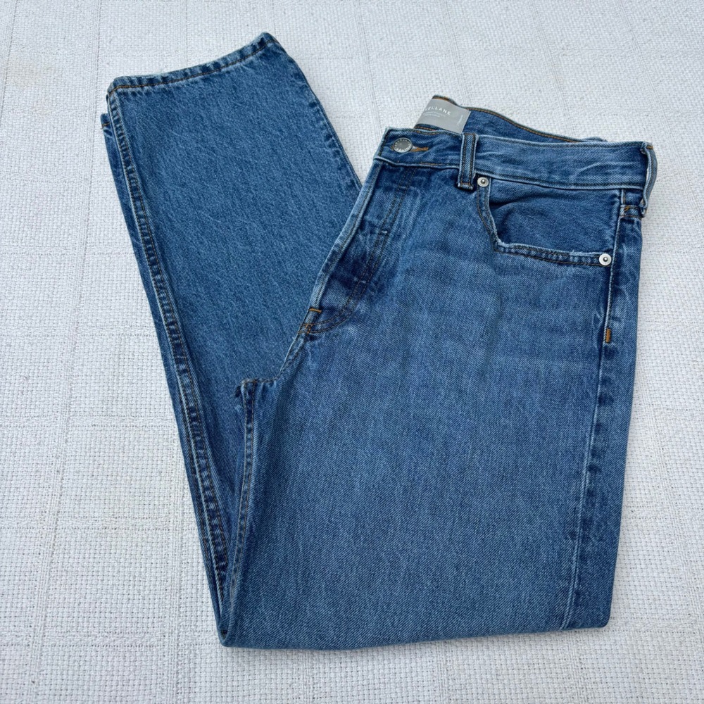 Women's 27 Regular EVERLANE The Relaxed Straight Fit Organic Cotton Blue Jeans
